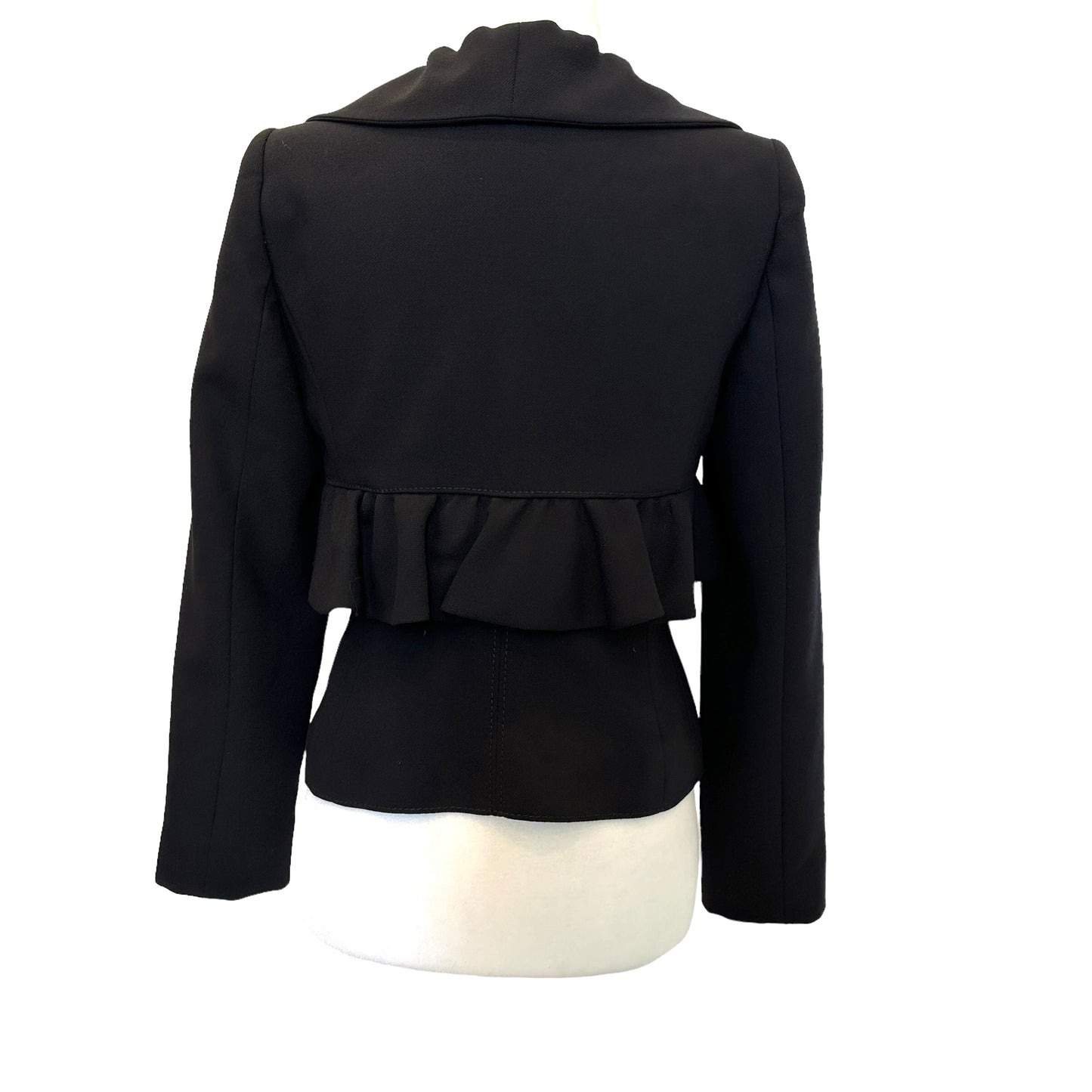 Black Blazer w/Ruffles - S