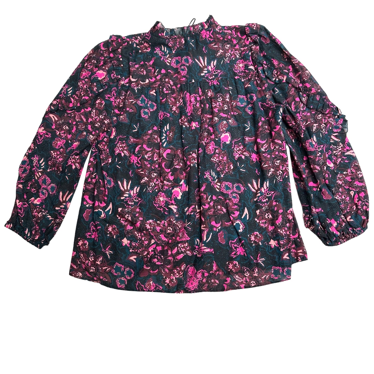 Blue & Pink Cotton Blouse - 0