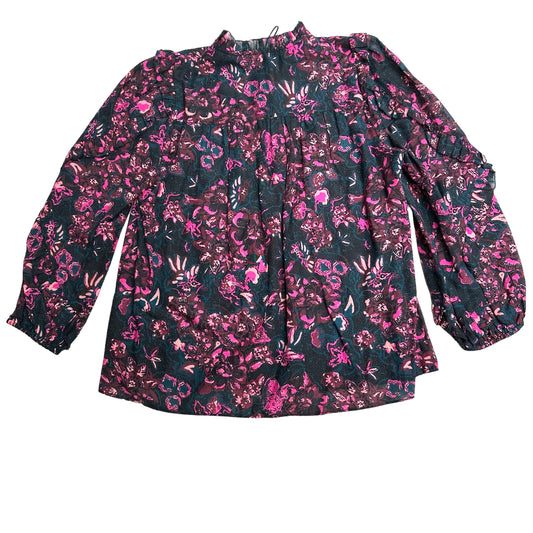 Blue & Pink Cotton Blouse - 0