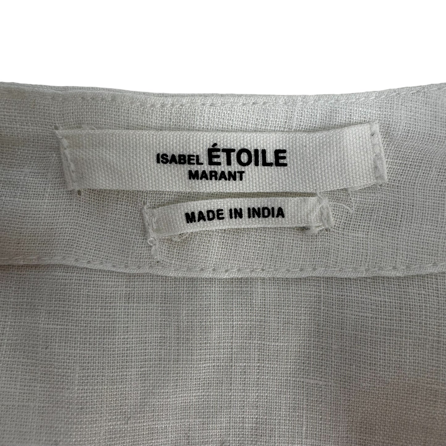 White Linen Dress - L