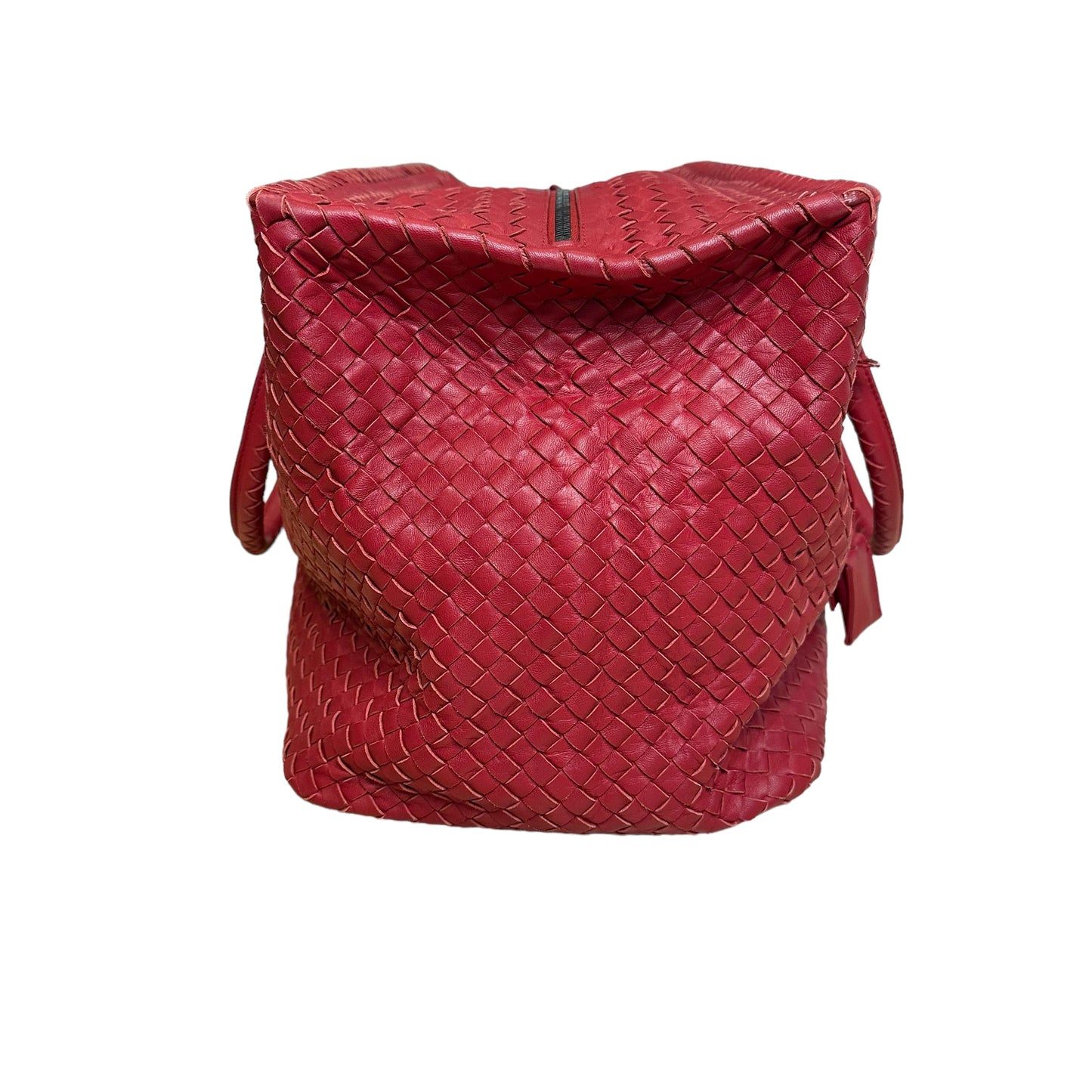 Large Red Intrecciato Tote