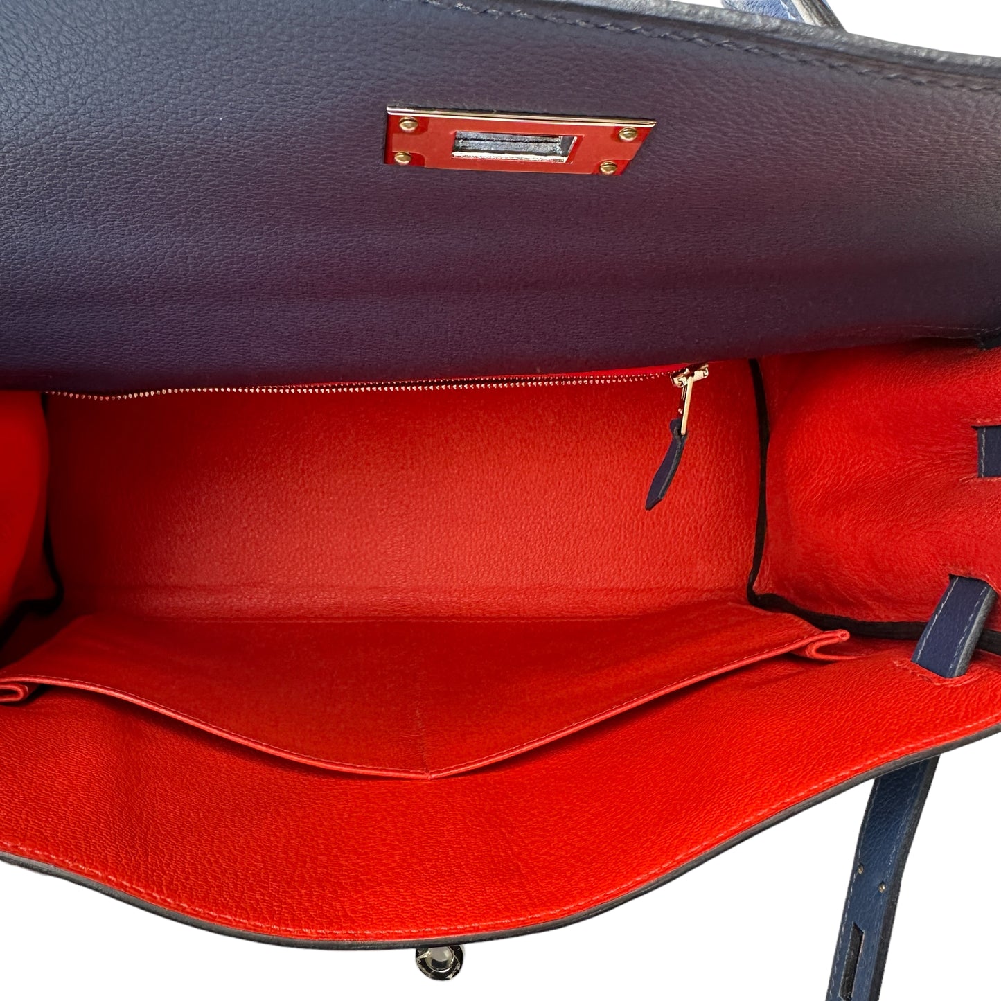 2023 Special Order Blue & Red Swift Leather Kelly 30