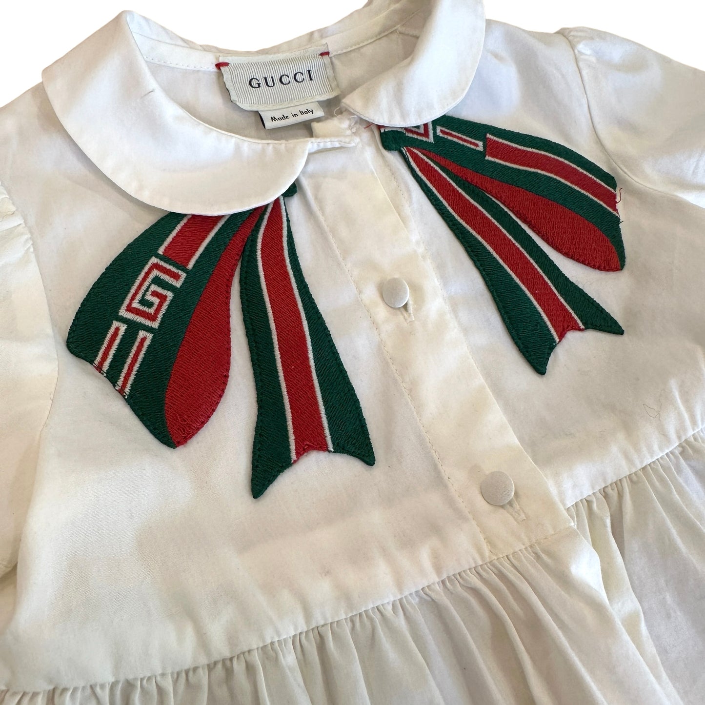 Kids White Logo Dress - 3yo.