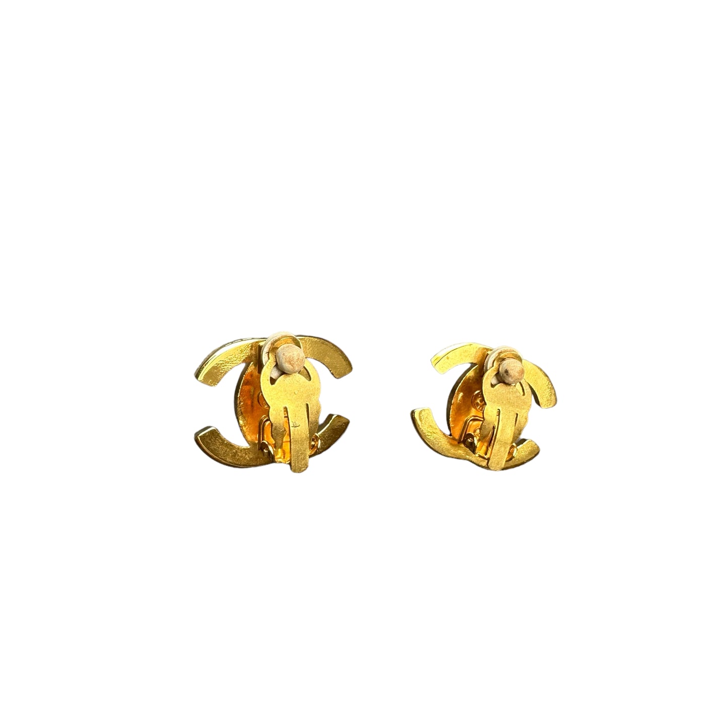 Vintage CC Logo Turn-Lock Clip-On Earrings