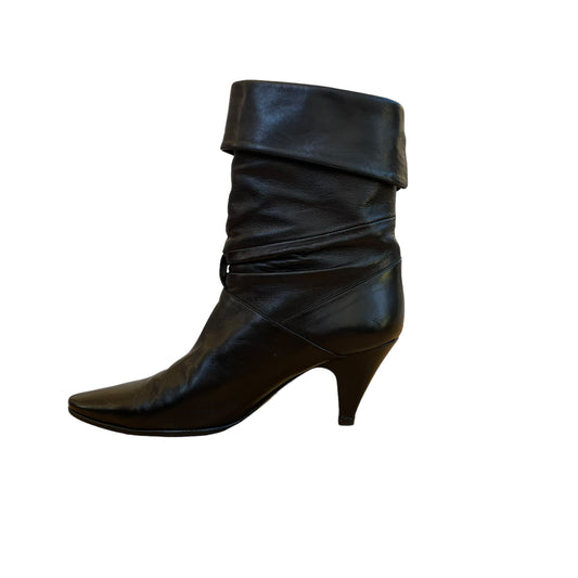 Scrunched Kitten Heel Boots - 7.5