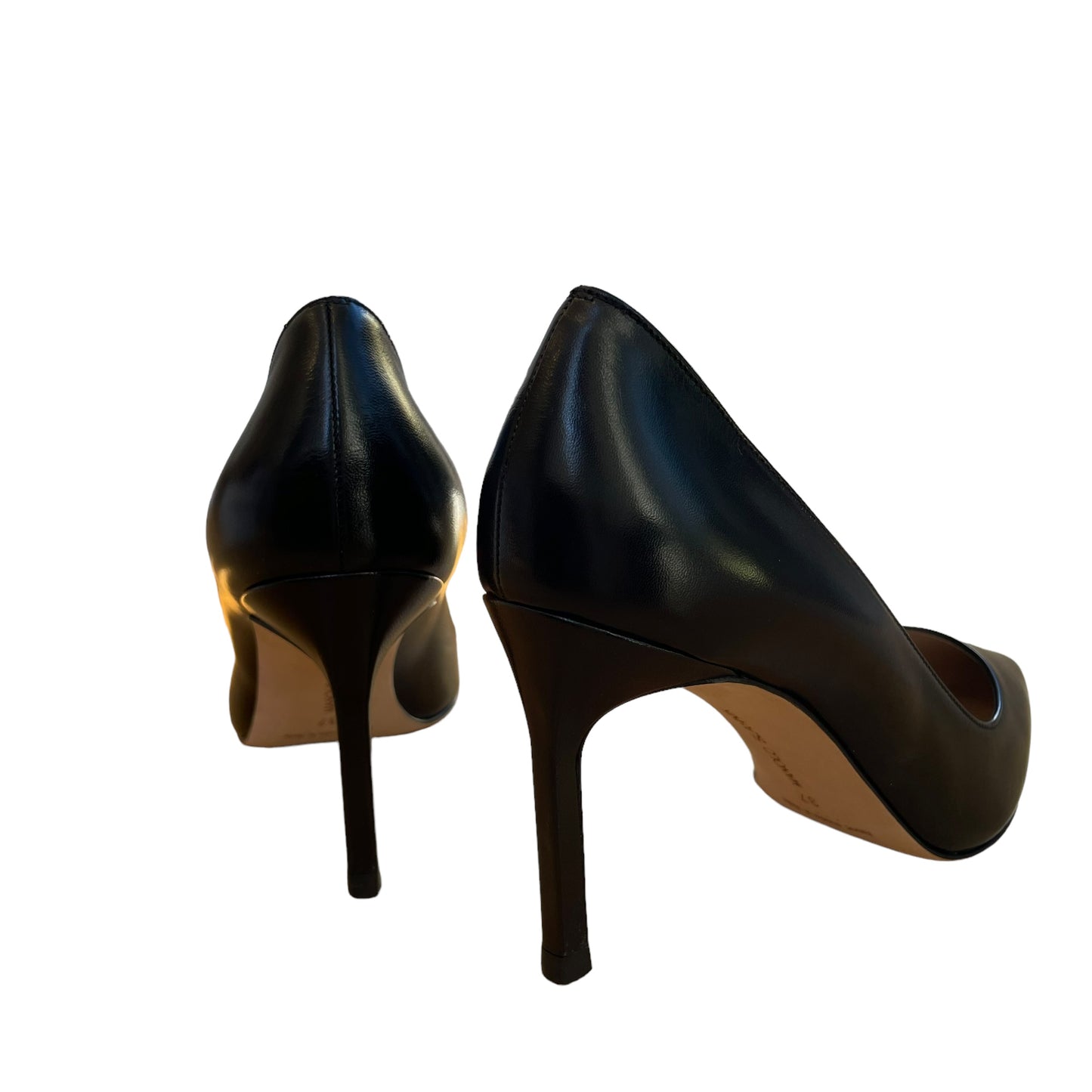 Black Pointed Toe Stiletto Heel - 7
