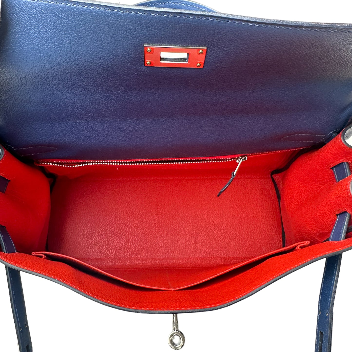 2023 Special Order Blue & Red Swift Leather Kelly 30