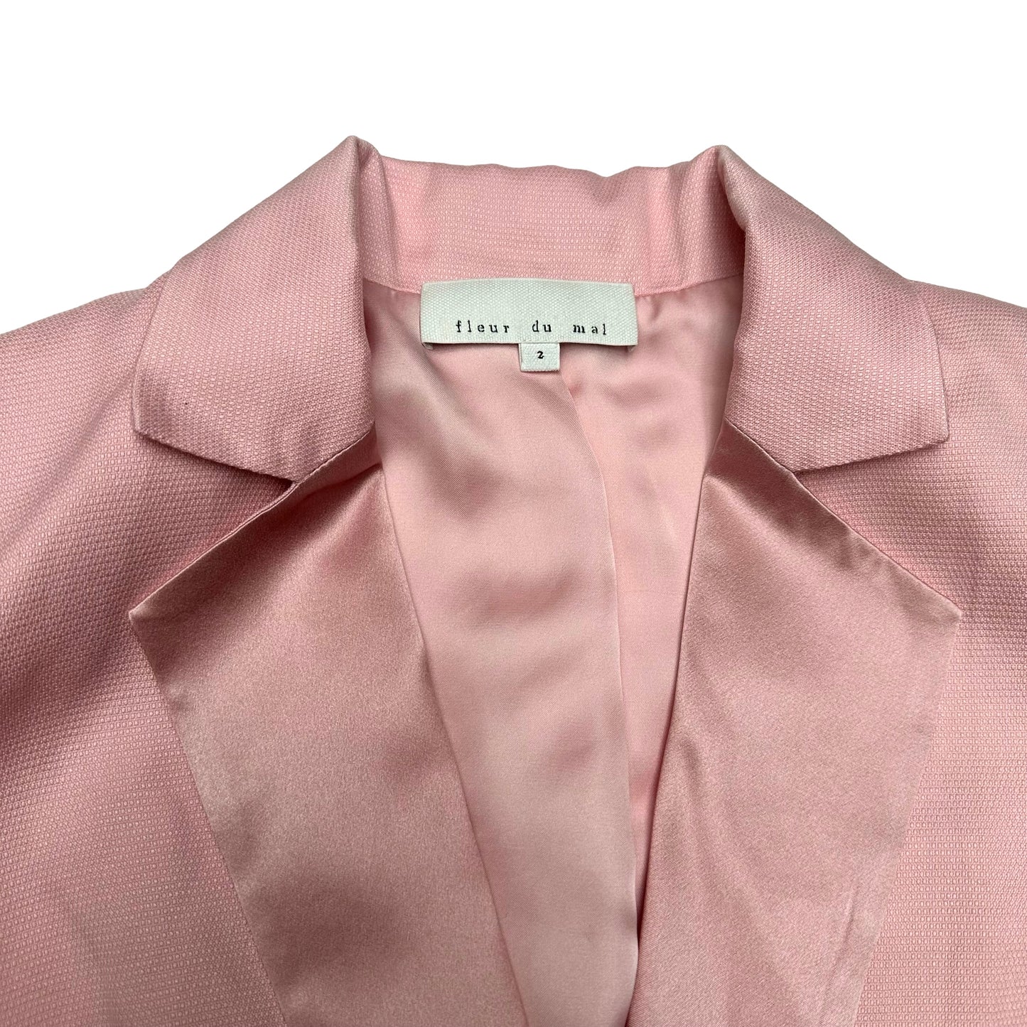 Pink Silk Cropped Blouse - S