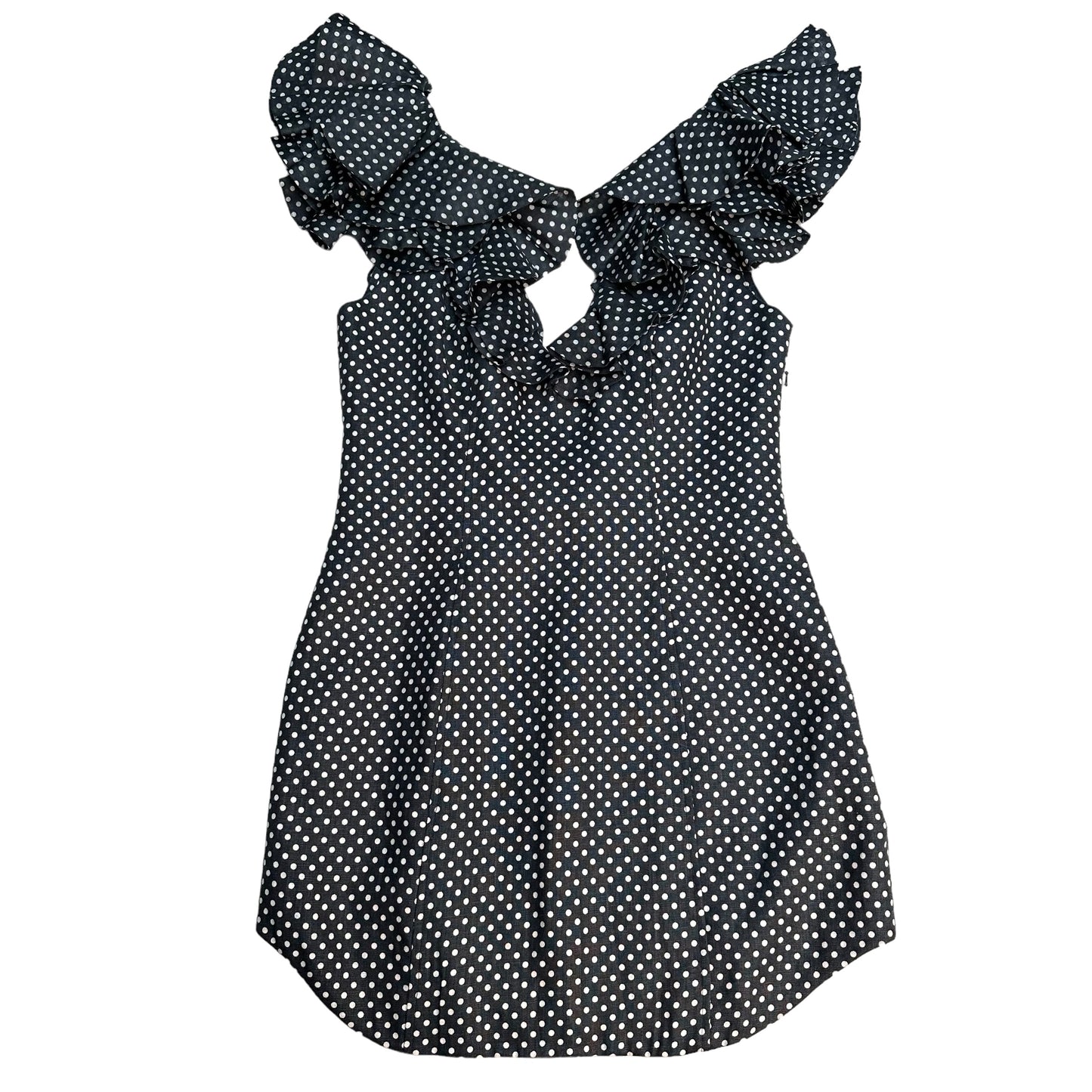 Black & White Polka Dress - M