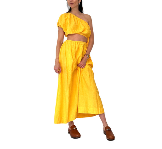 Yellow Asymmetrical Dress - S