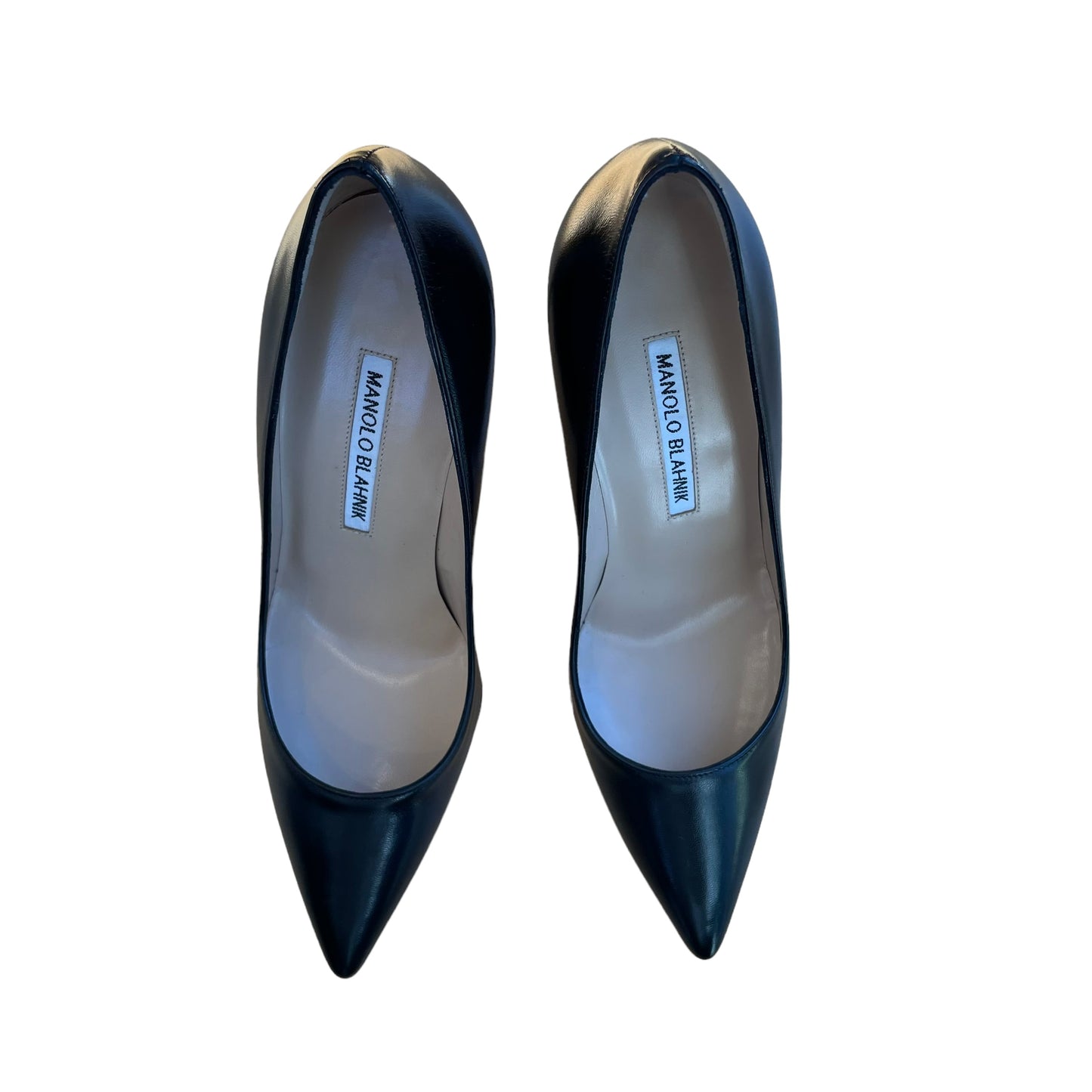 Black Pointed Toe Stiletto Heel - 7