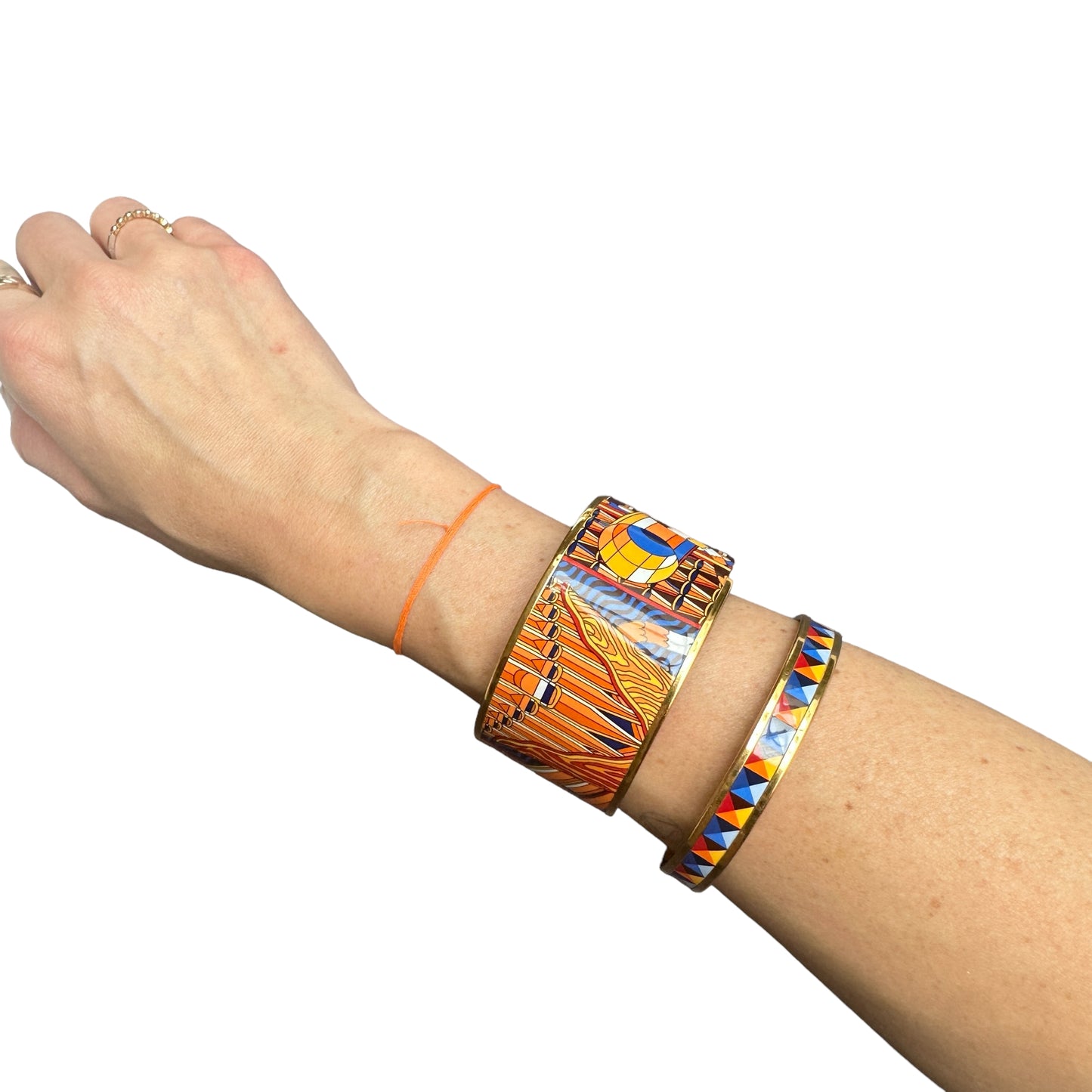Extra Enamel & Gold Bangle - S