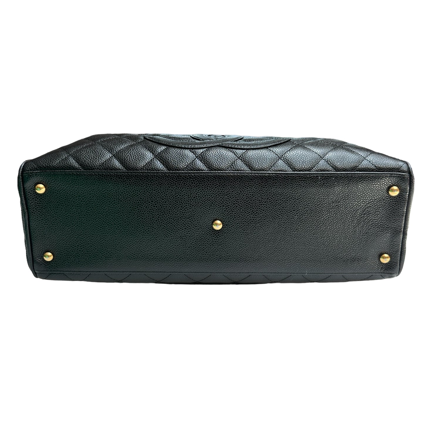 Black Timeless Caviar Leather Bowling Bag