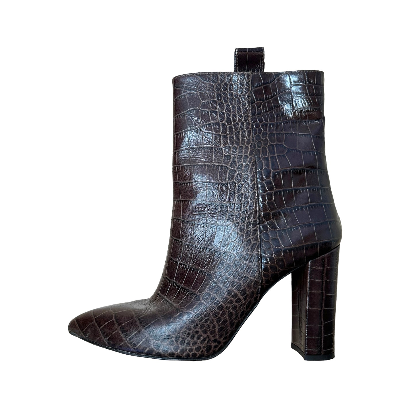 Chocolate Brown Croc Boots - 11