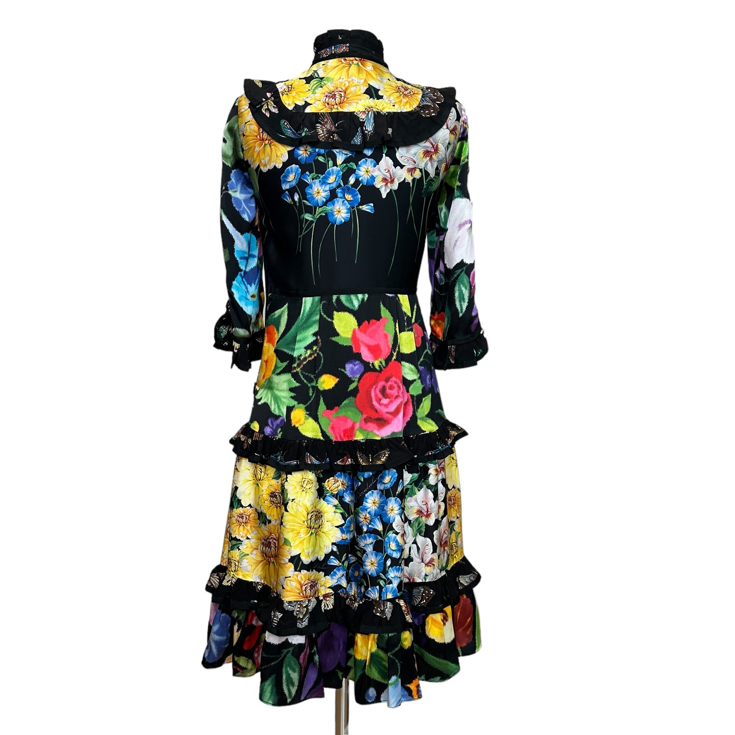 2017 Runway Silk Floral Dress - XS