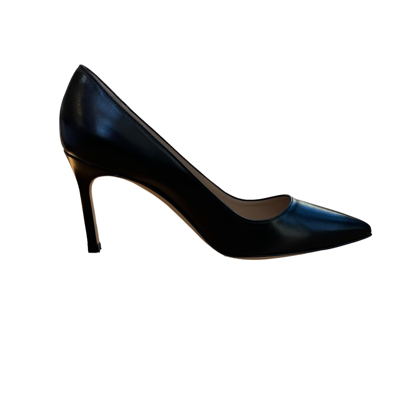 Black Pointed Toe Stiletto Heel - 7