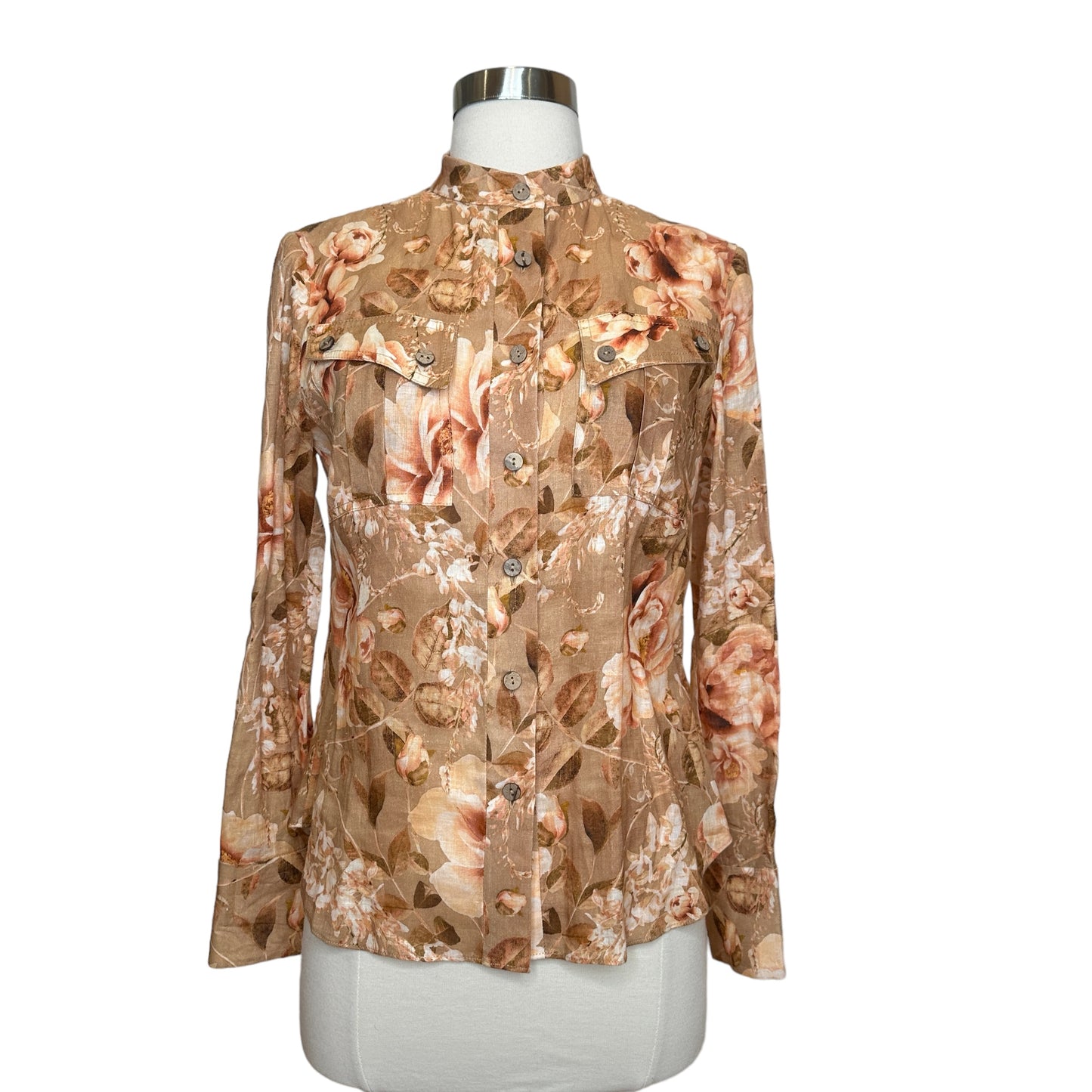 Floral Linen Shirt - S