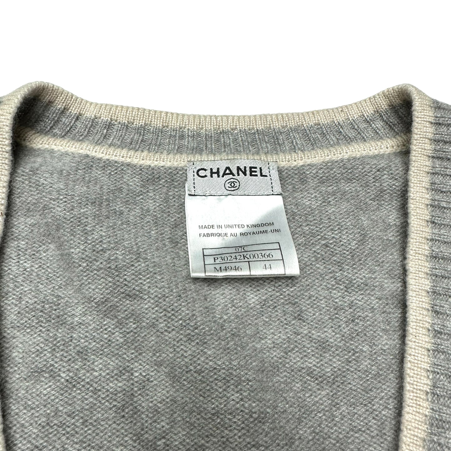 Grey & Cream Sweater - L