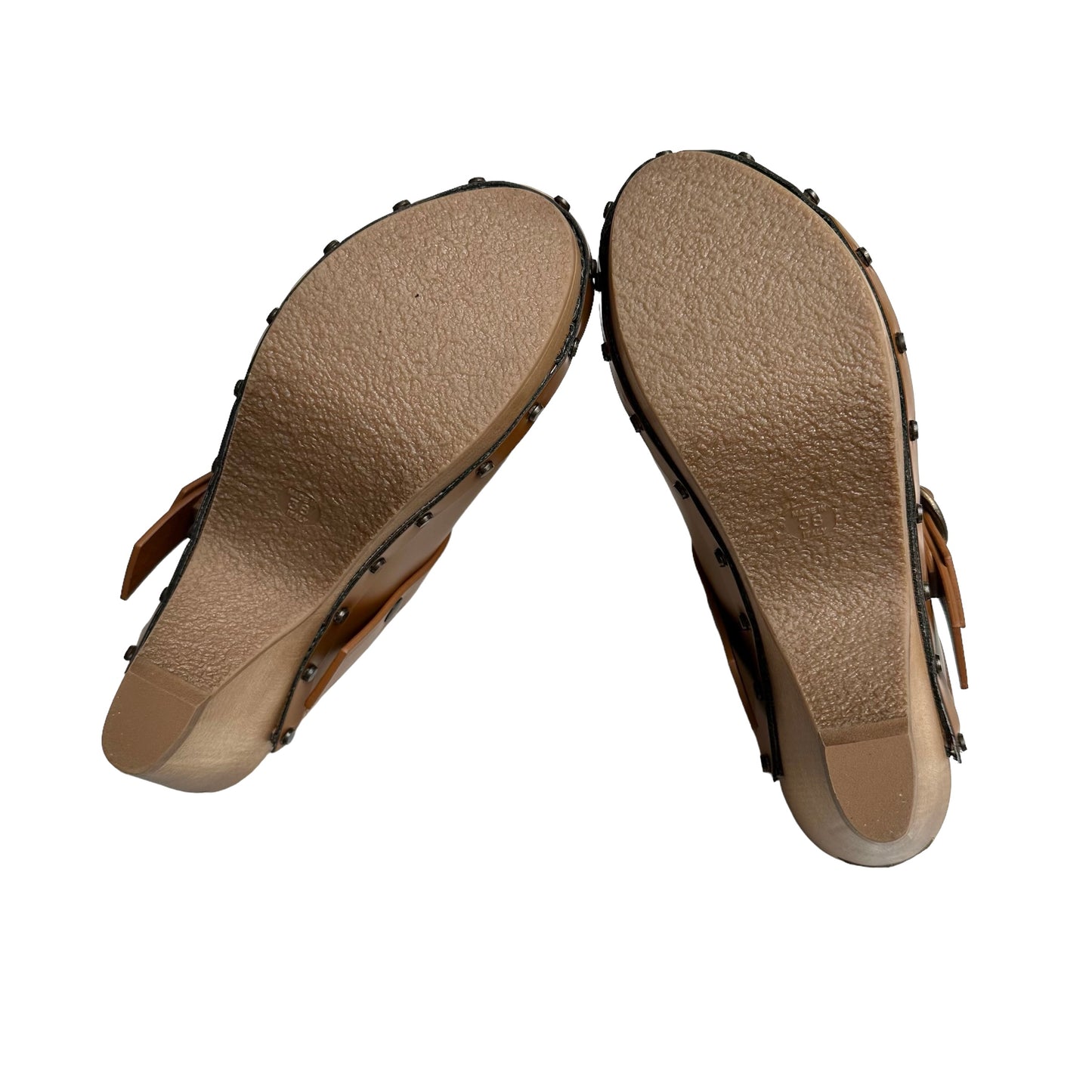 Brown Leather Clogs - 8