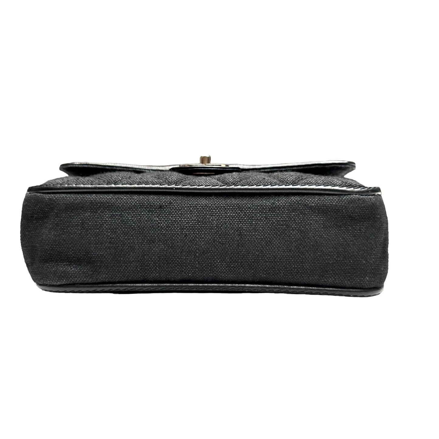 Dark Wash Denim Flap Bag