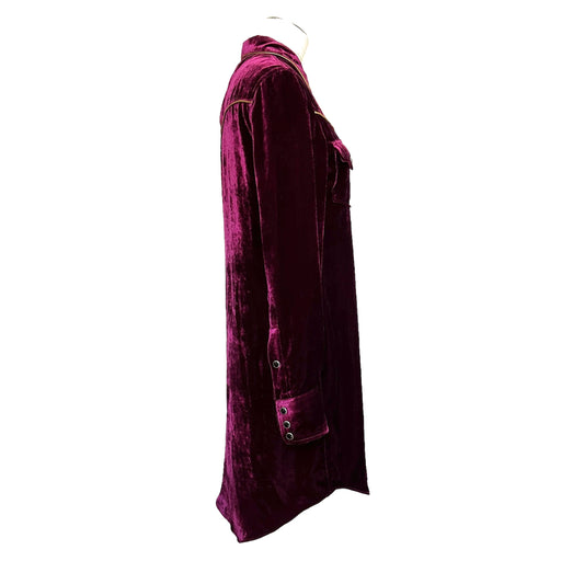Purple Velvet Dress - XS