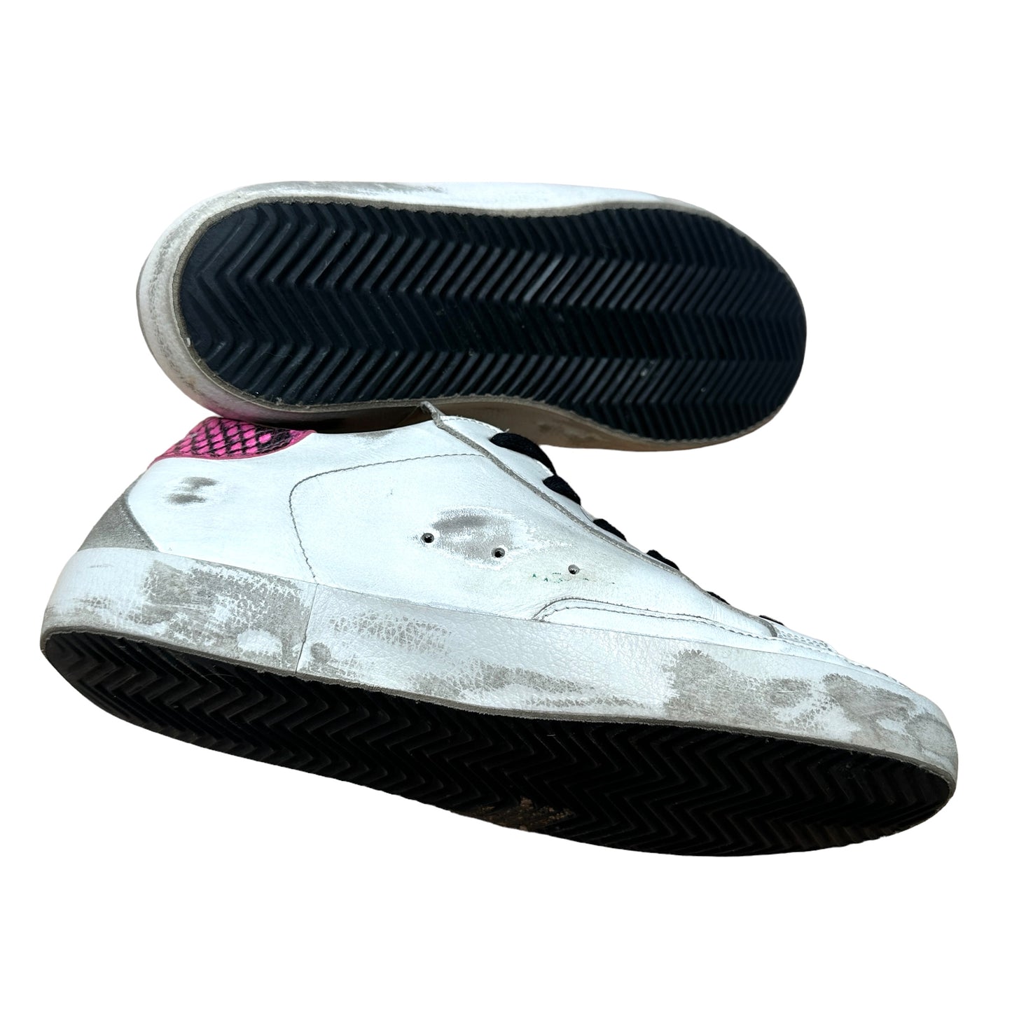 White Leather & Black Sparkles - 9