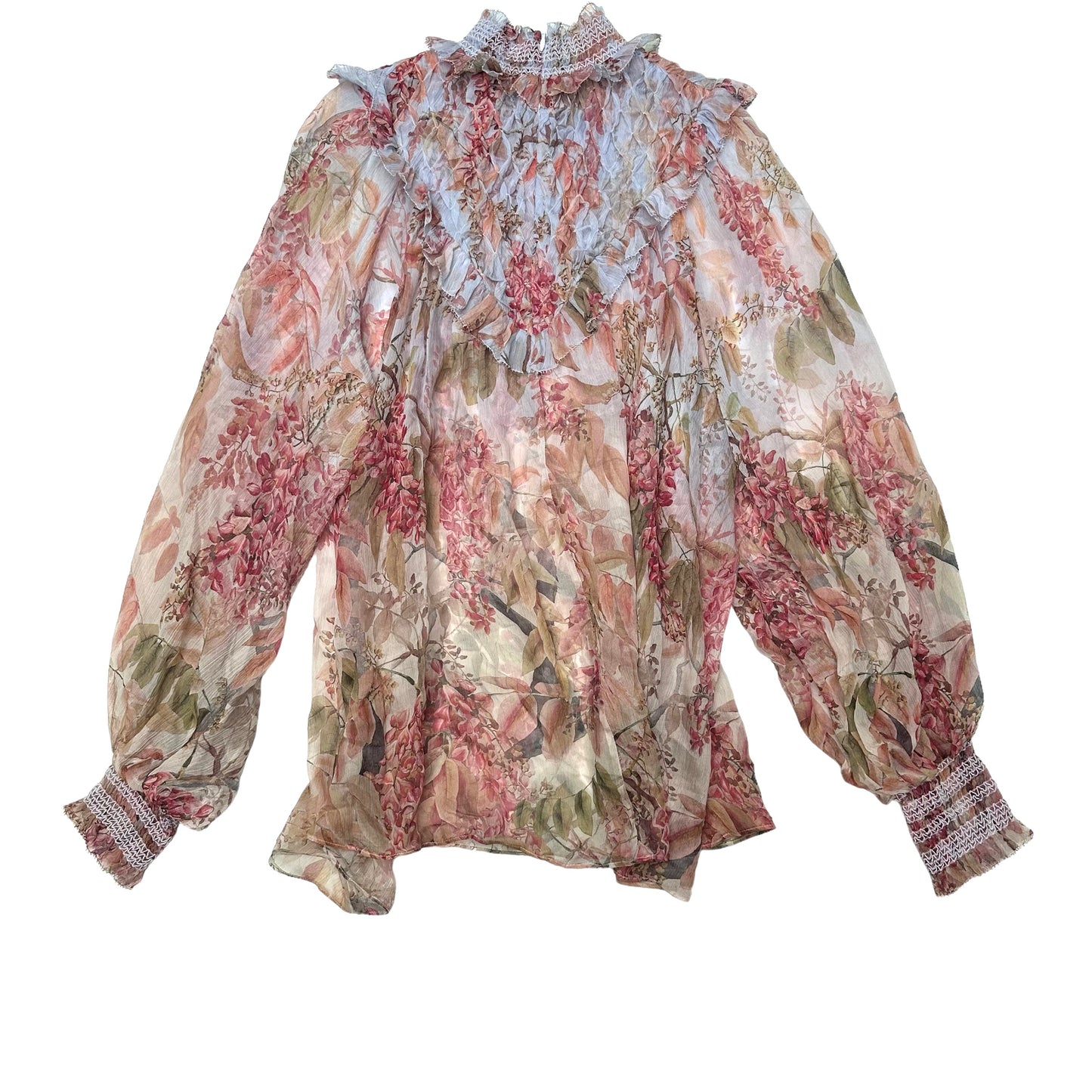 Floral Silk Blouse - S/M