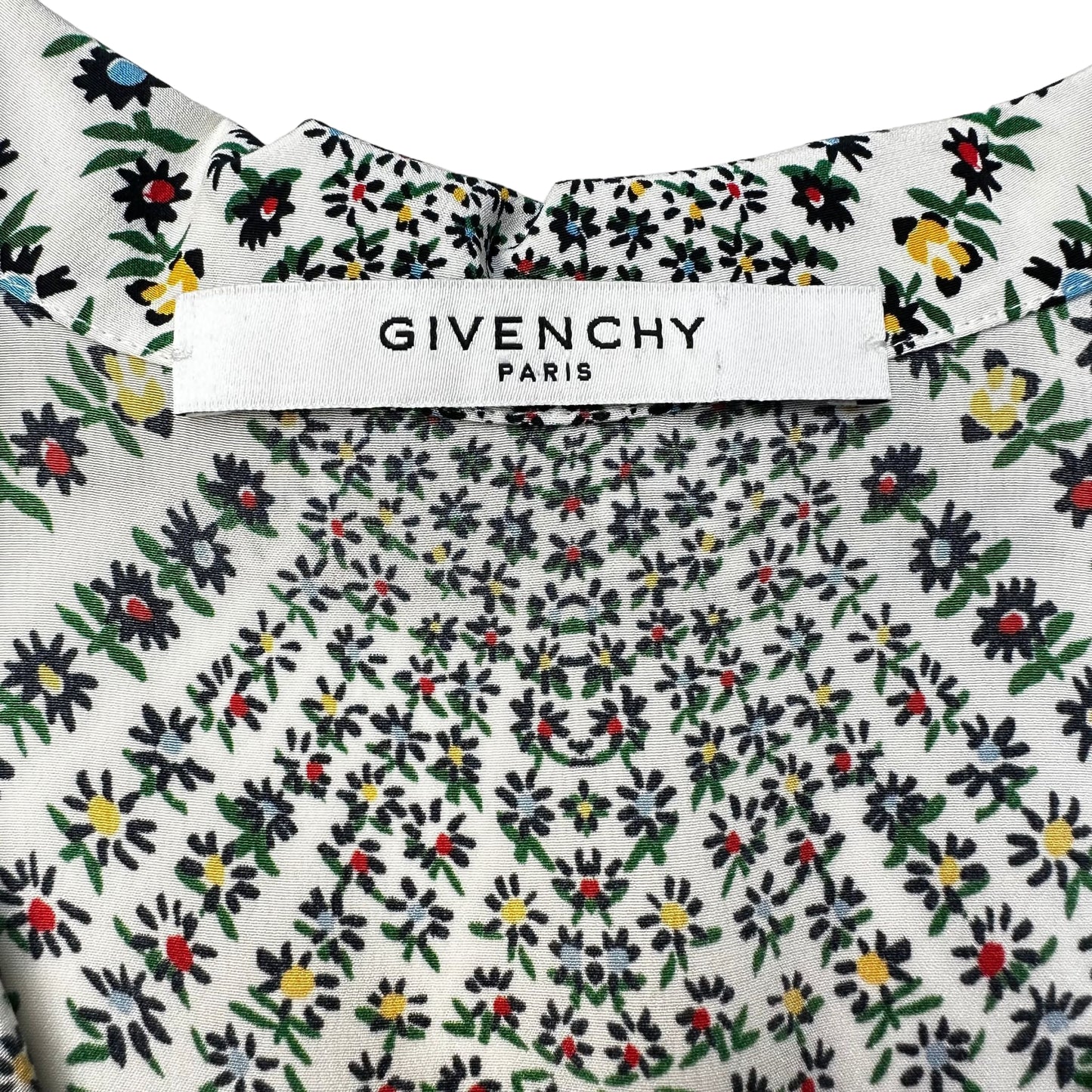 Printed White Dress - M