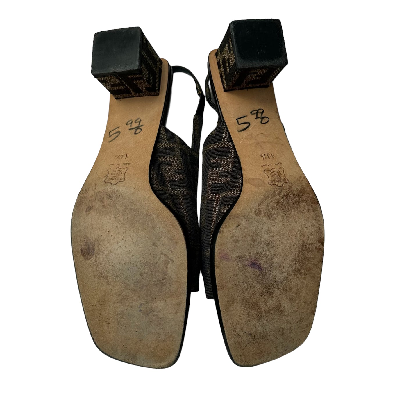 Vintage Logo Brown Heels - 10.5