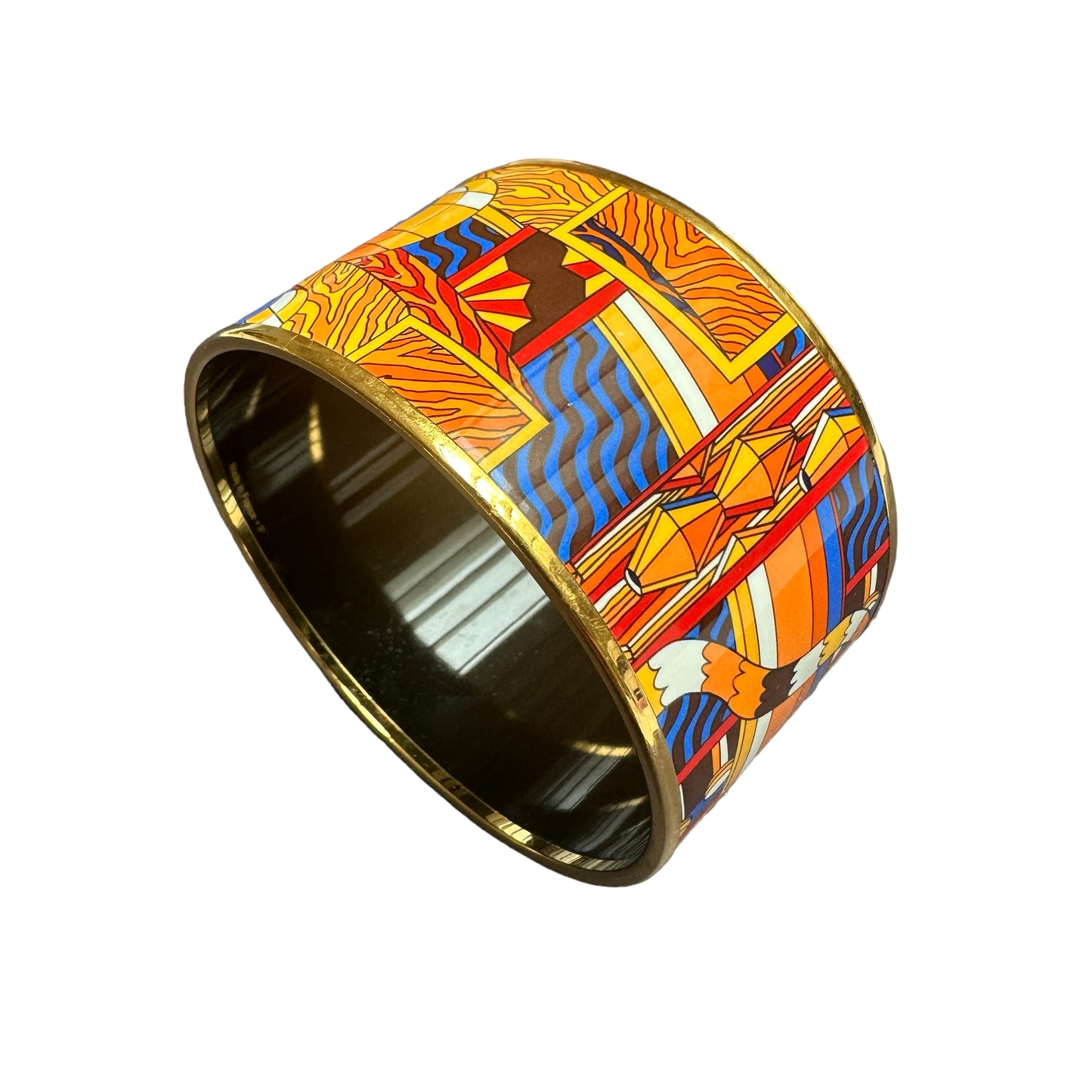 Extra Enamel & Gold Bangle - S