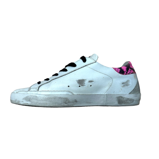 White Leather & Black Sparkles - 9