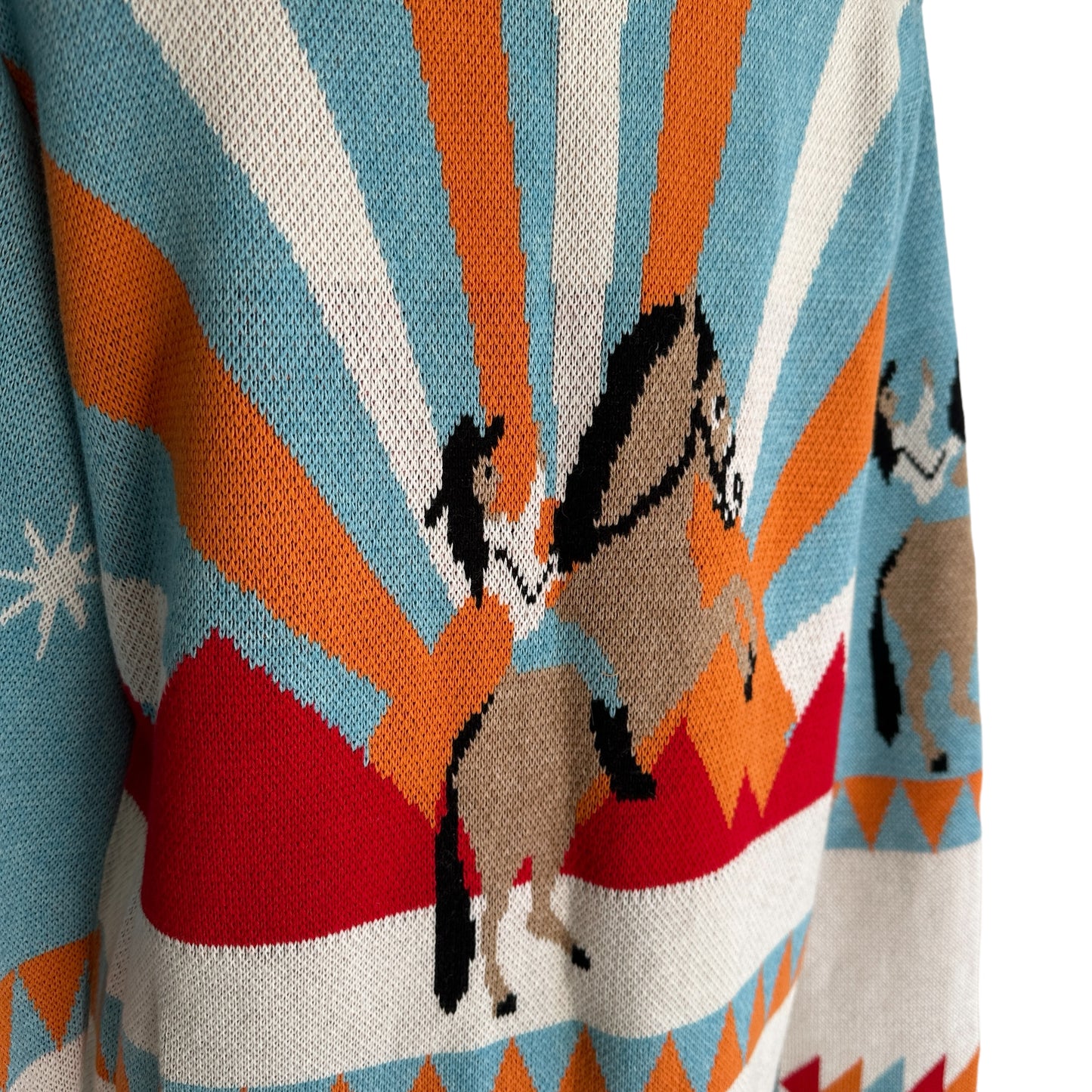 Fringed Printed Cardigan - S