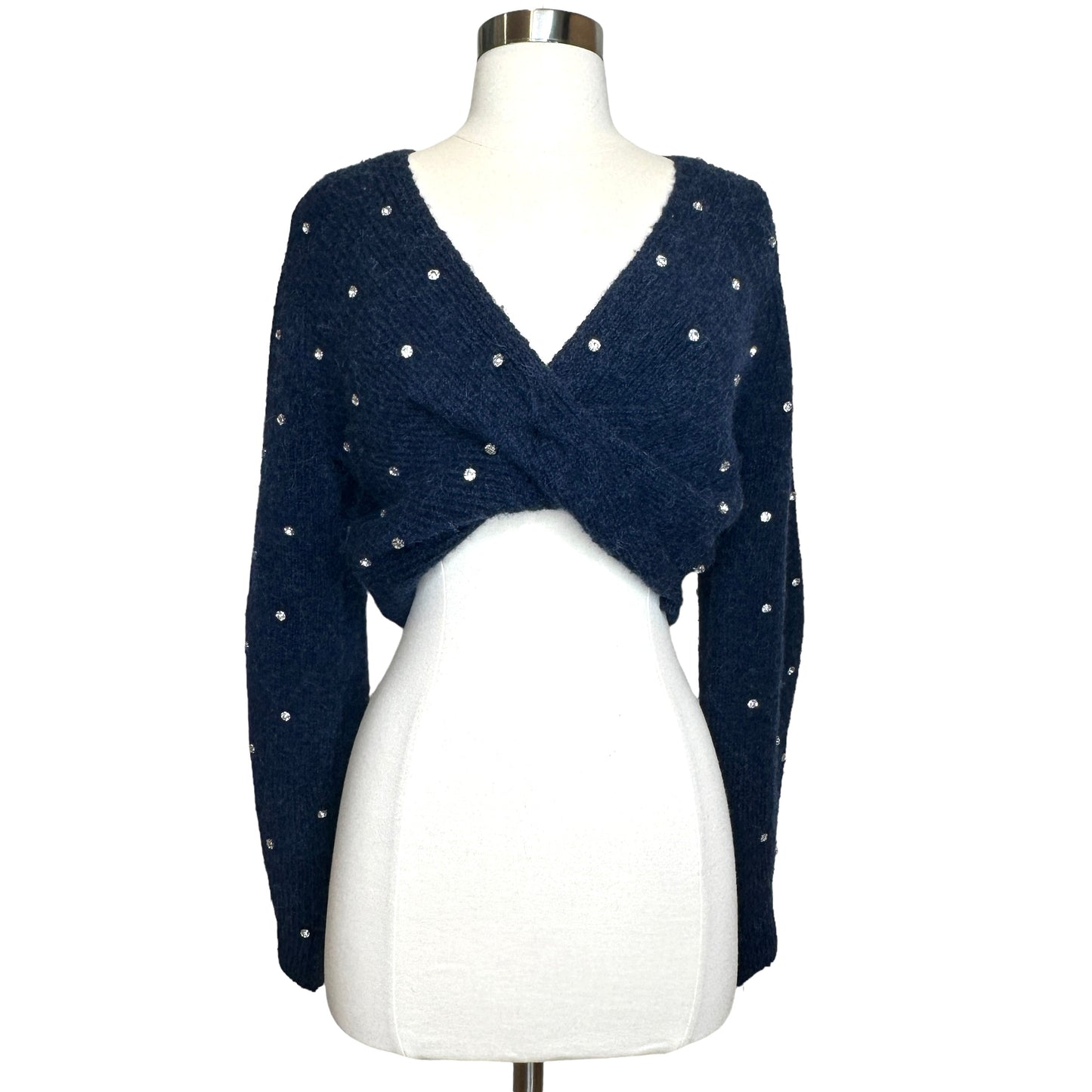 Crystal Cropped Sweater - S