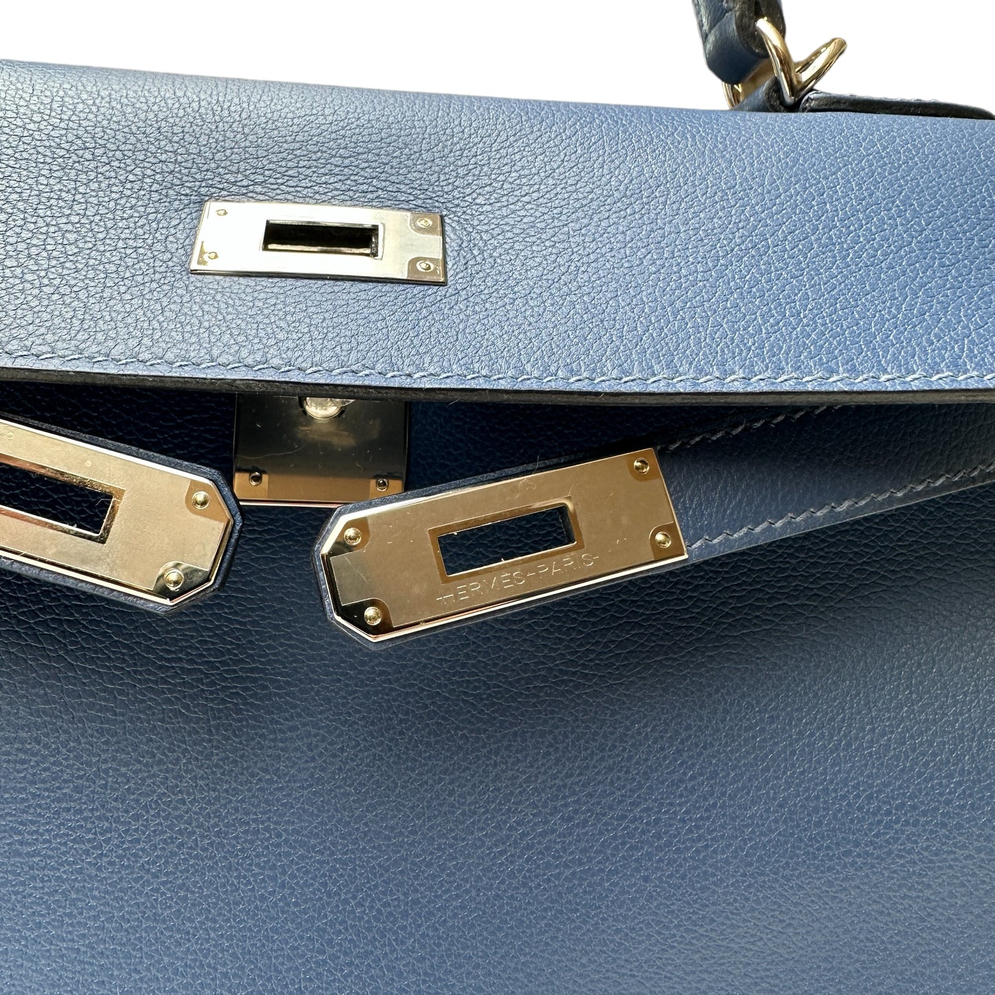 2023 Special Order Blue & Red Swift Leather Kelly 30