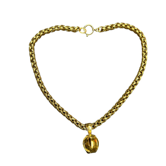 Vintage Chain Logo Necklace
