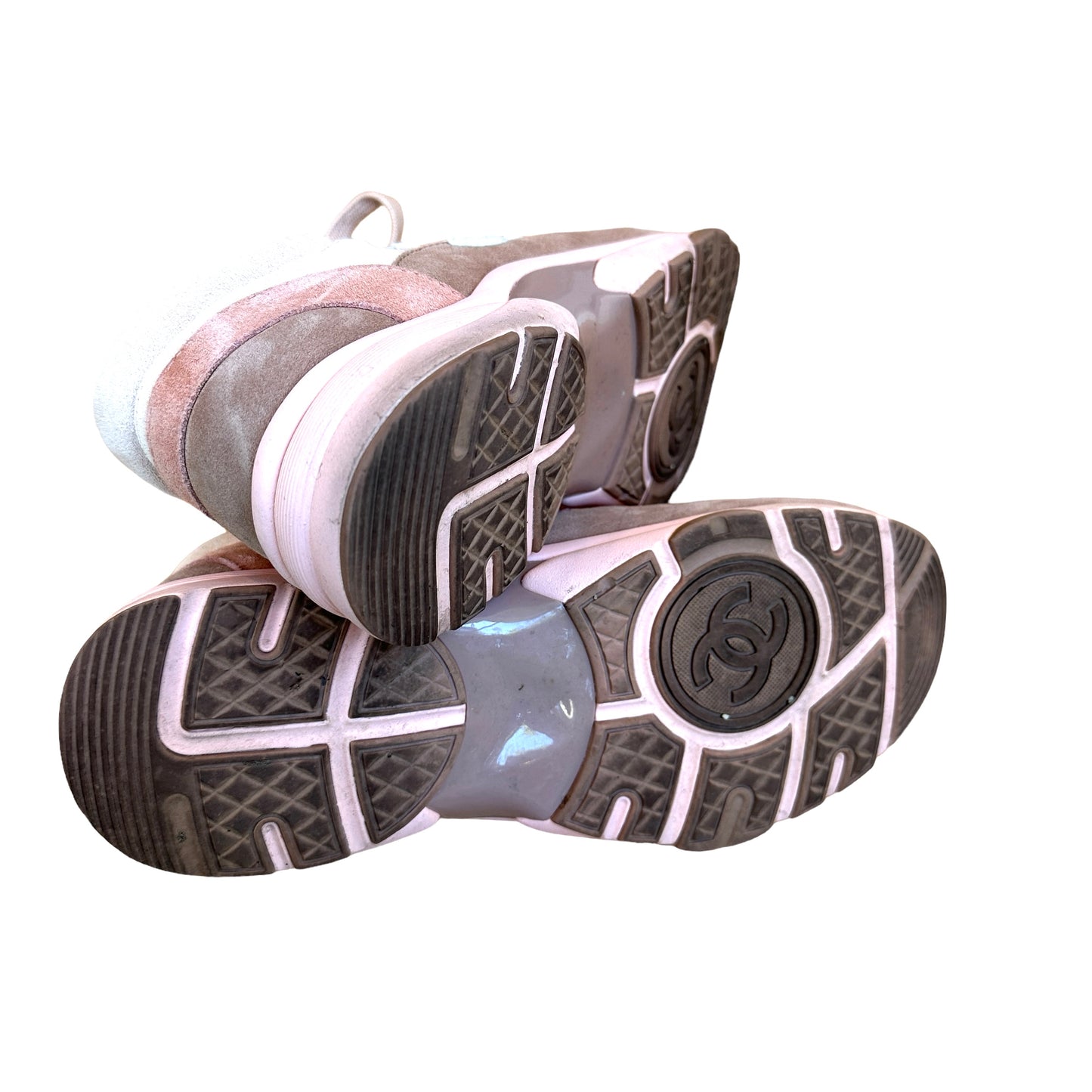 Pink Suede Logo Sneakers - 8