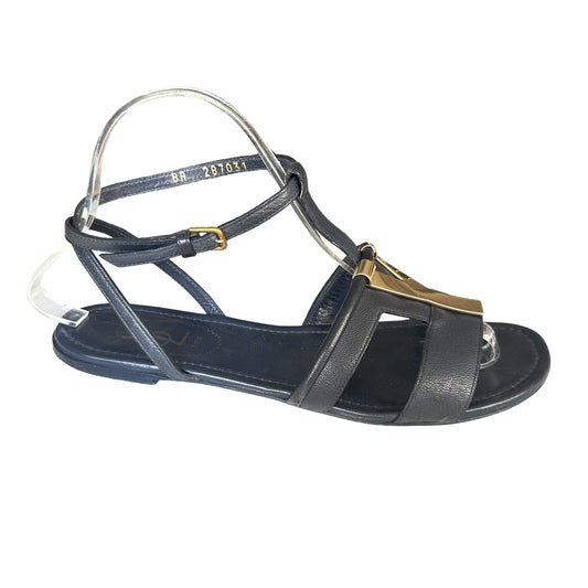Navy Logo Sandals - 8