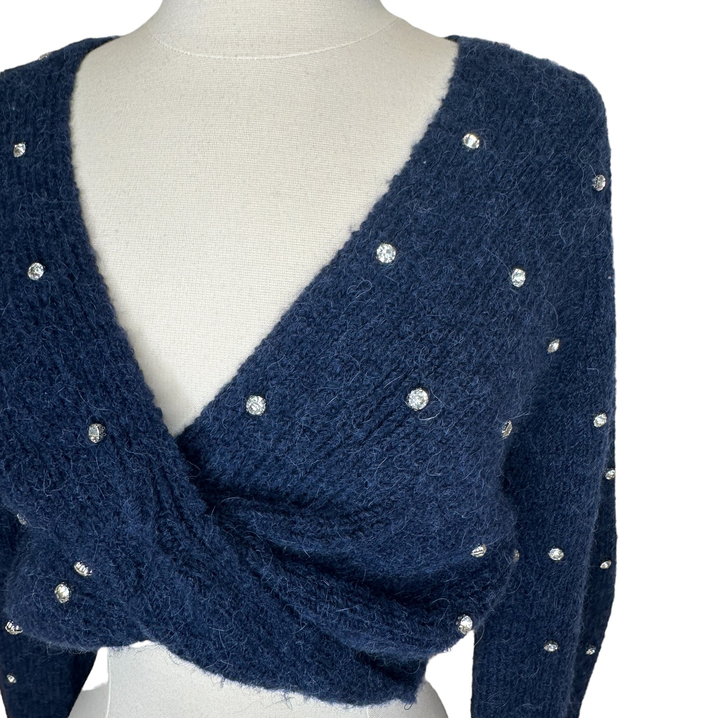 Crystal Cropped Sweater - S