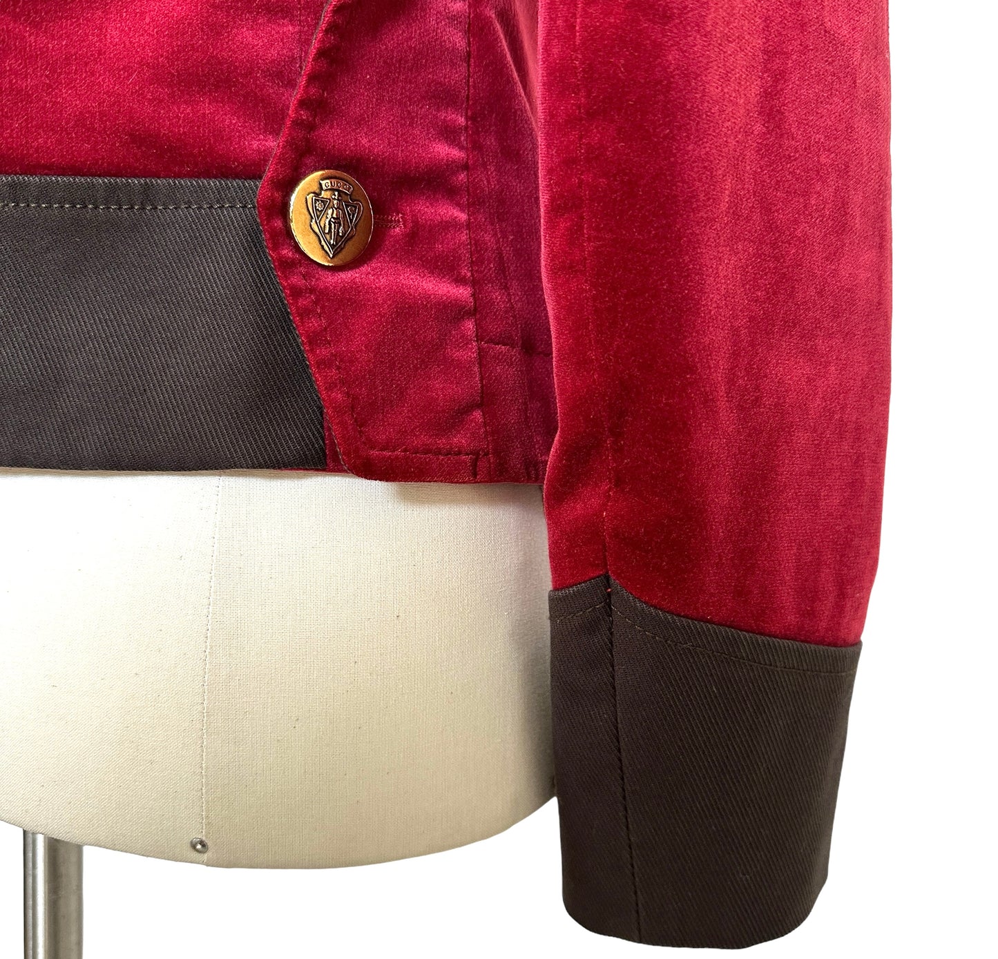 Vintage Red Velvet Jacket - M