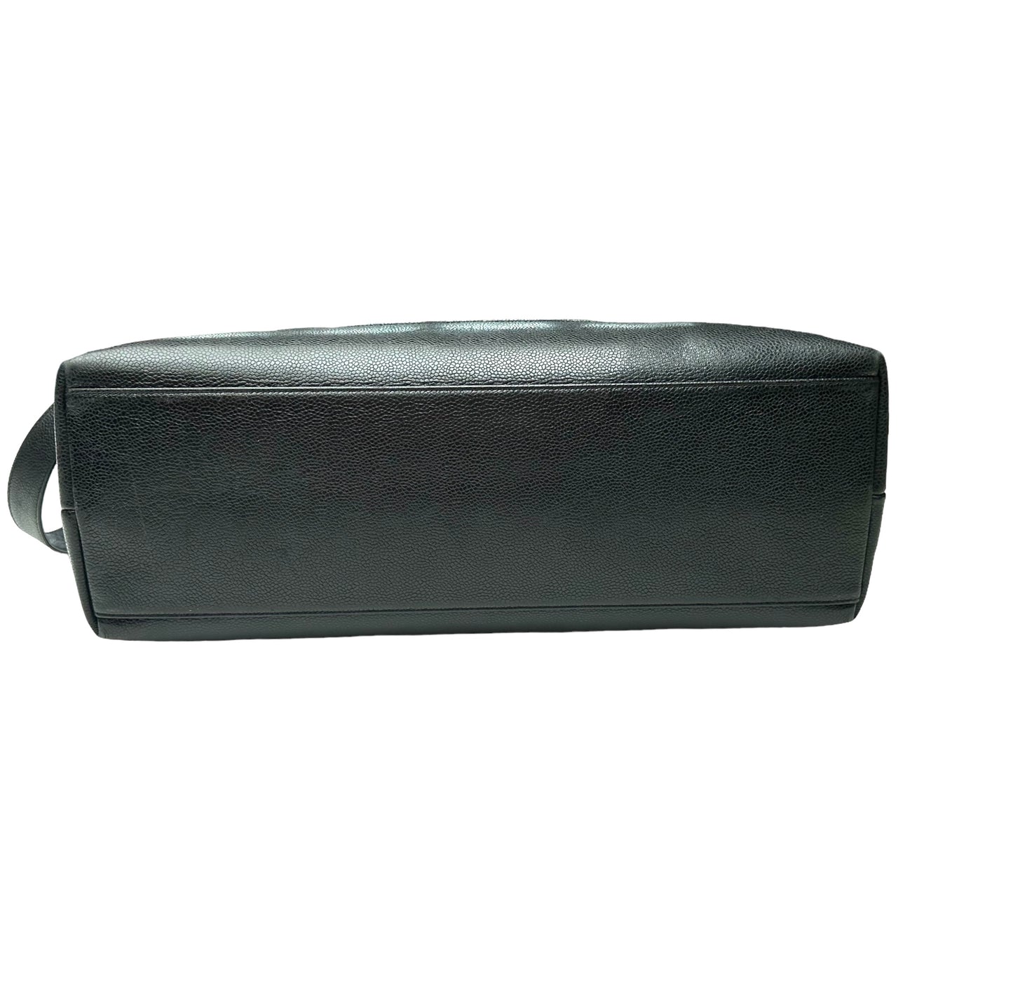 Vintage Black Leather Tote