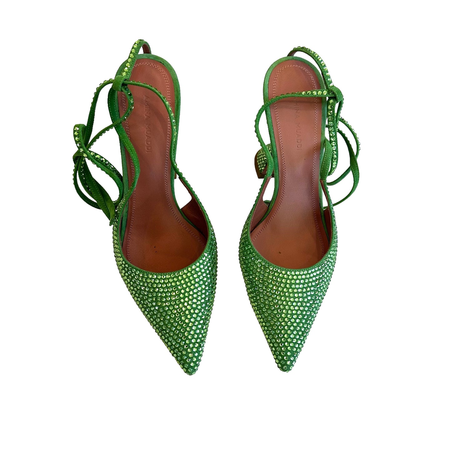 Green Crystals Heels - 6.5