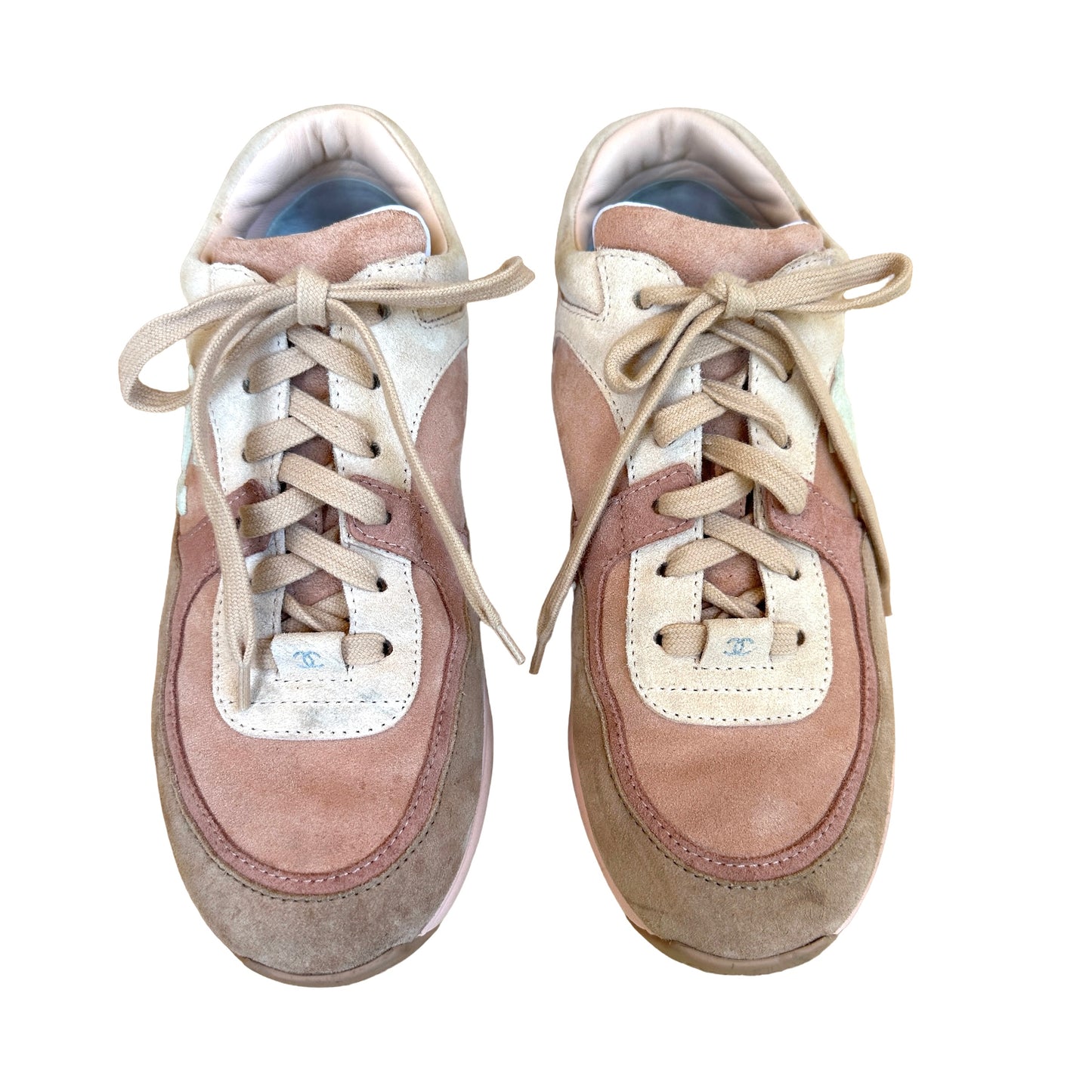 Pink Suede Logo Sneakers - 8