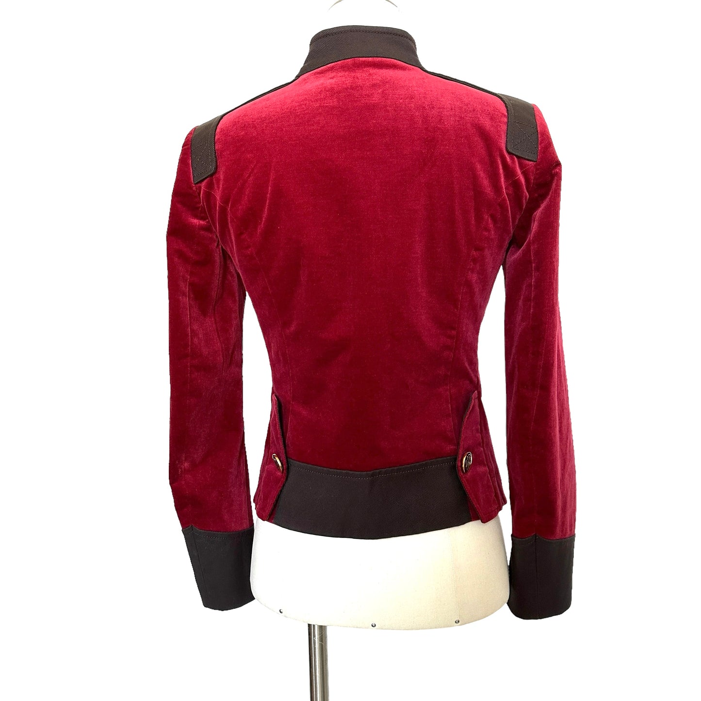 Vintage Red Velvet Jacket - M