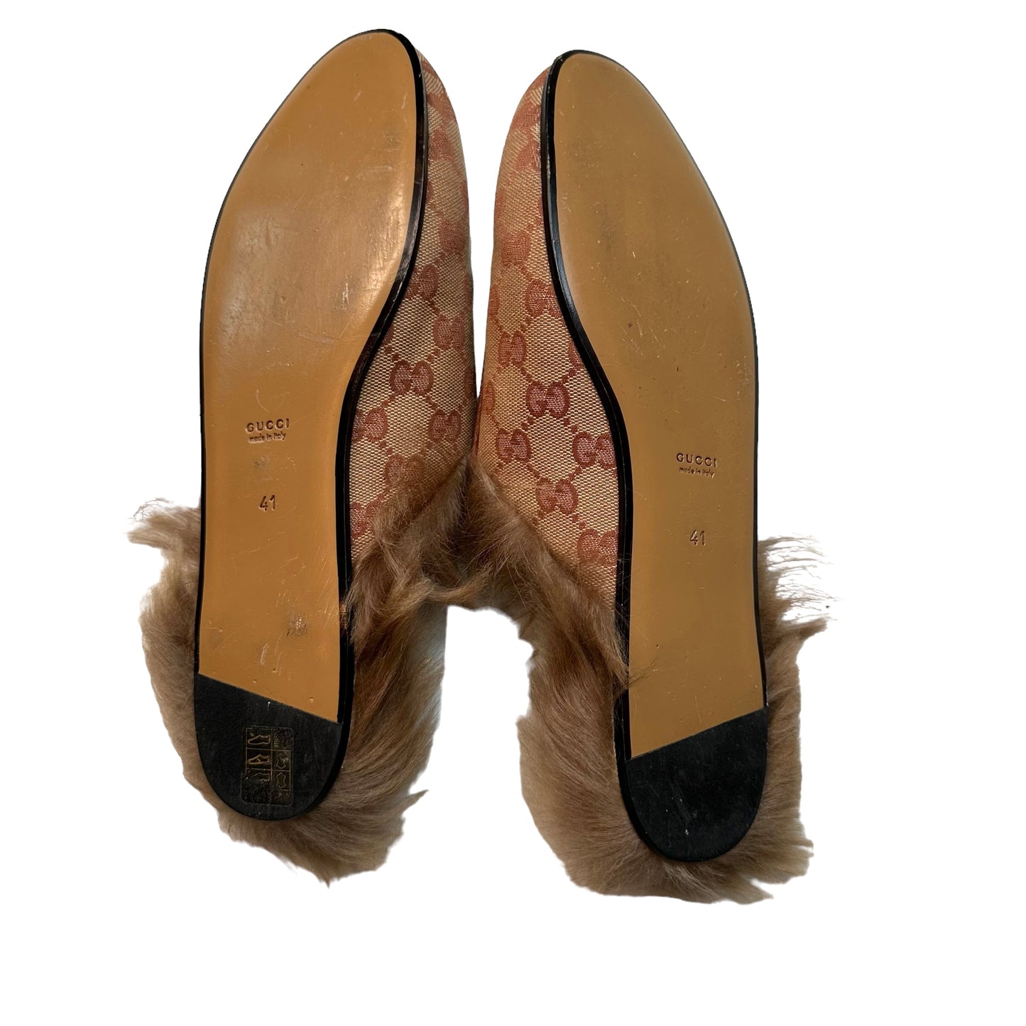 Monogram Canvas Princetown Slides w/Fur - 11