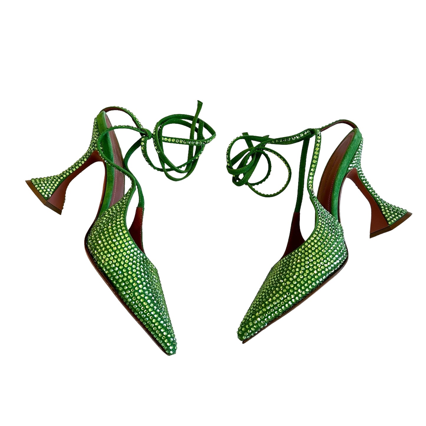 Green Crystals Heels - 6.5