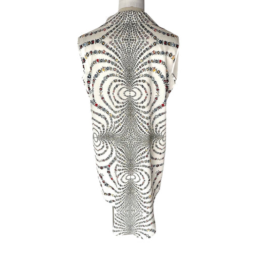 Printed White Dress - M