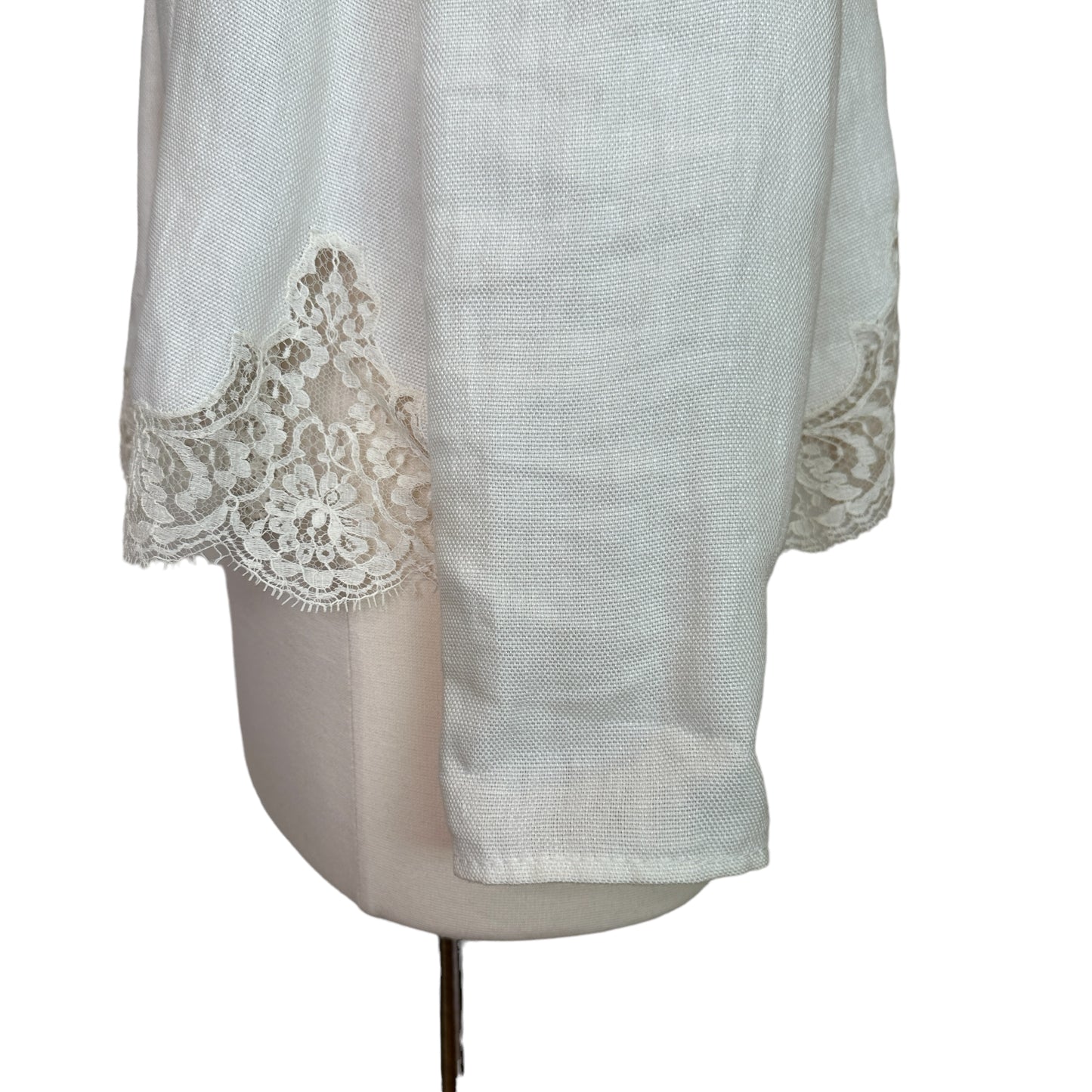 Vintage Cream Linen Jacket - L