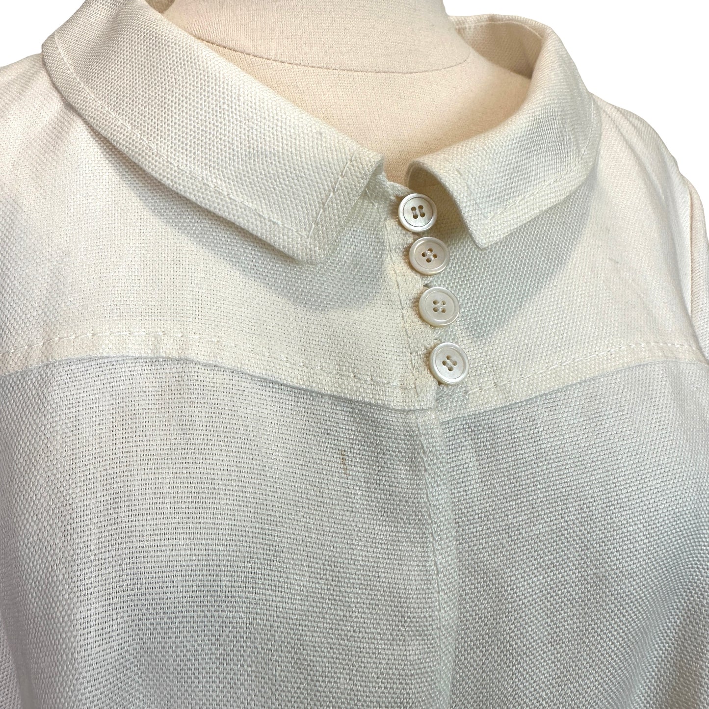 Vintage Cream Linen Jacket - L