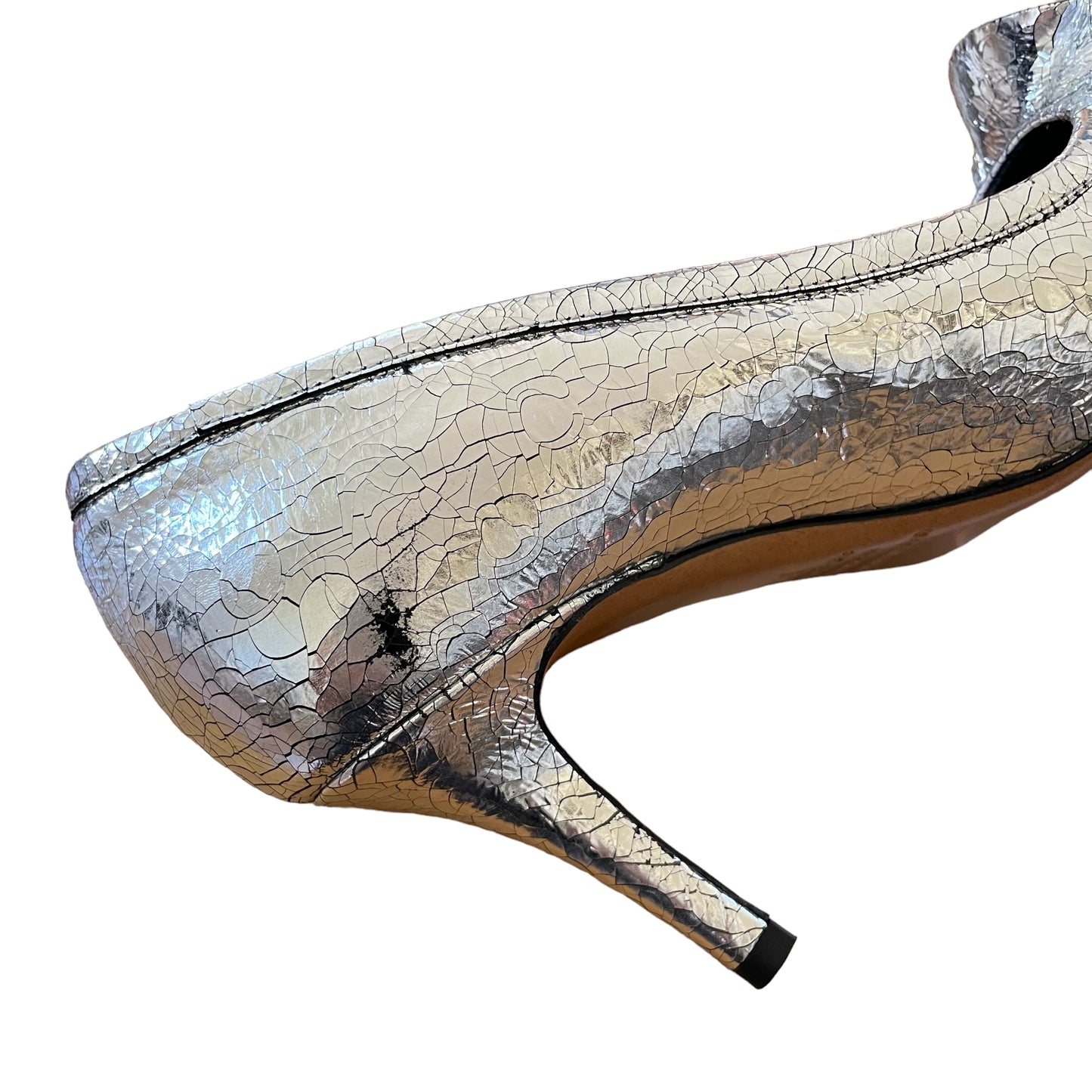 Silver Metallic Heels - 7