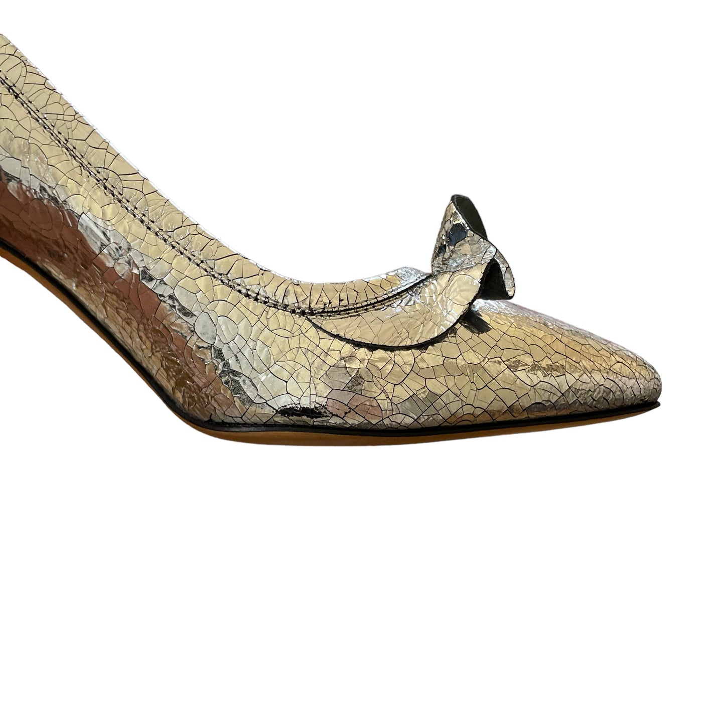 Silver Metallic Heels - 7